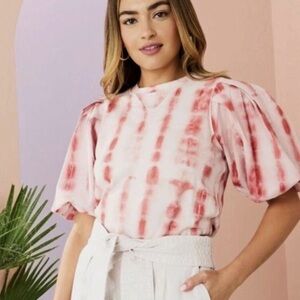 Marie Oliver Sweater puff sleeve pullover top XS